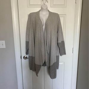 Lucky Brand Waterfall Cardigan Gray, Size 3X